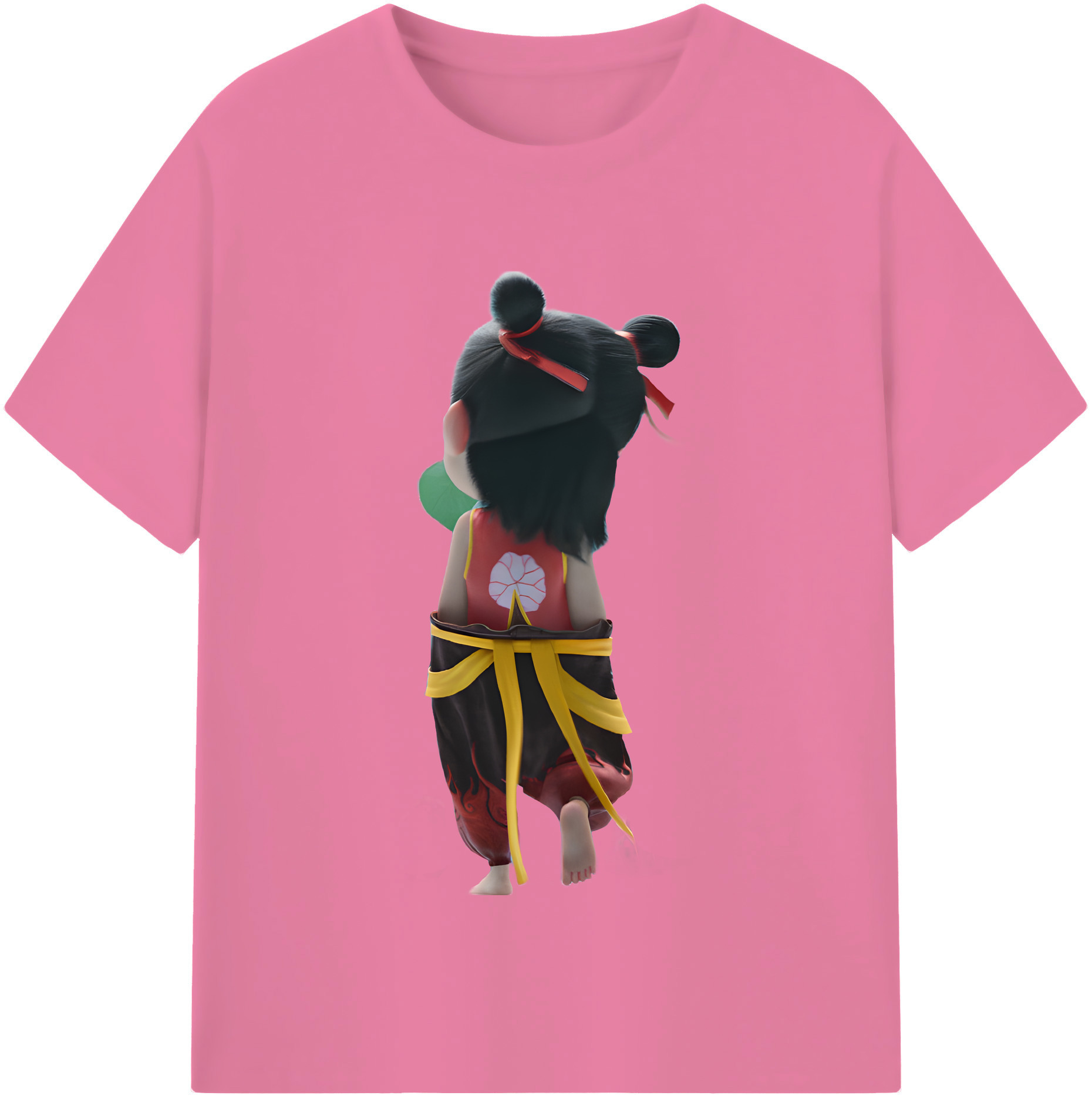 （画像用） Ne Zha 2 ナタ 魔童の大暴れ 綿100％半袖Tシャツ（フロントプリント）